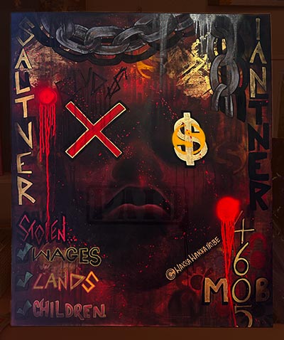 an abstract painting